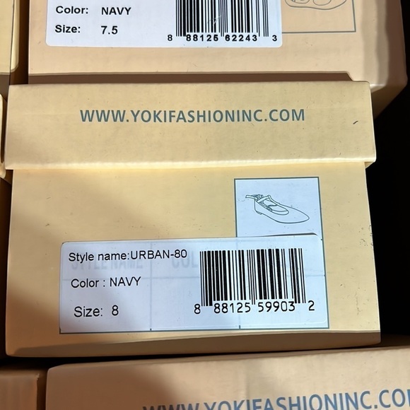 New In Box Yoki Women's Navy Blue Velvet Ballerina Ankle Lace Up Flats - Picture 10 of 10